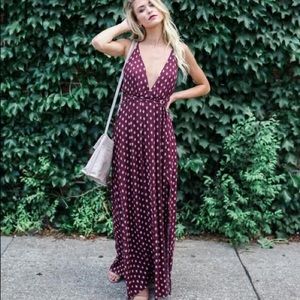 Asana Aztec Maxi Dress - Wine